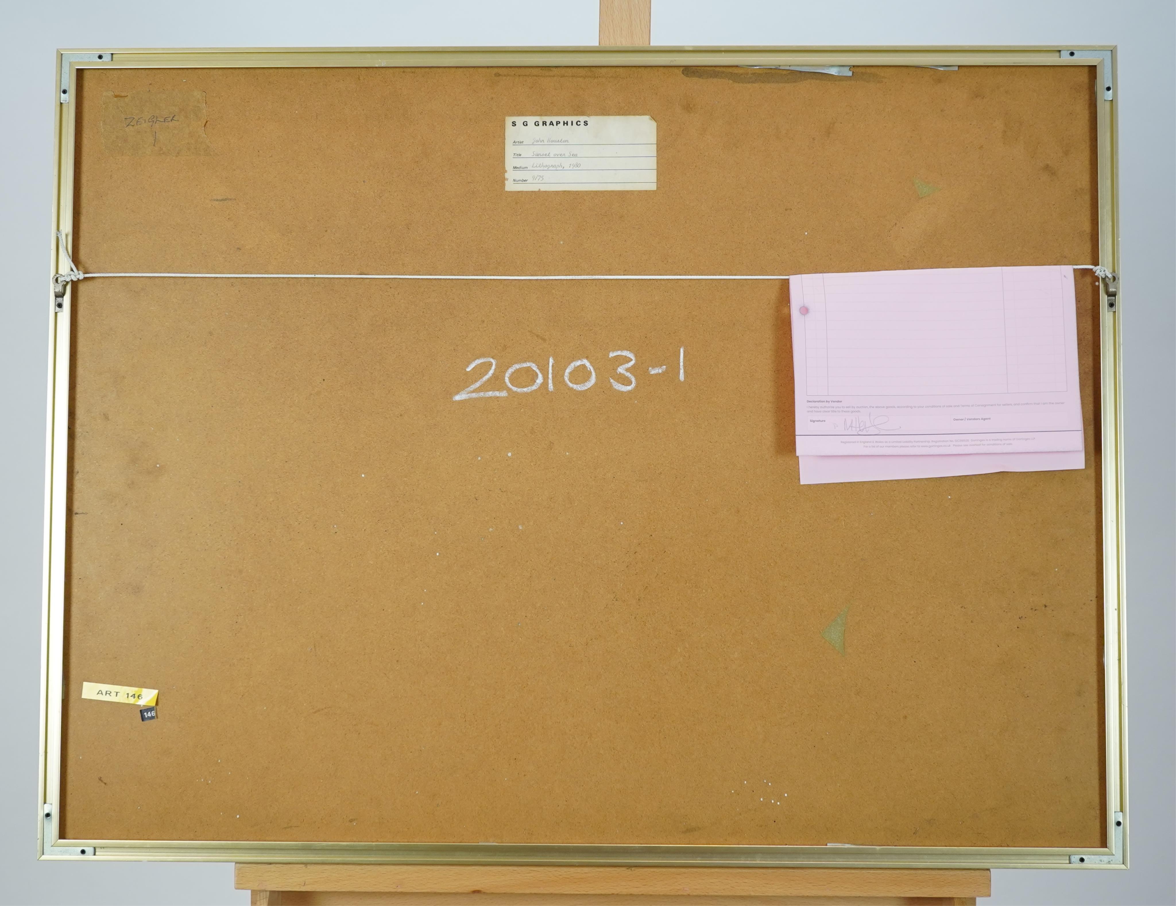 John Houston OBE, RSA, 1930-2008, 'Sunset over Sea'